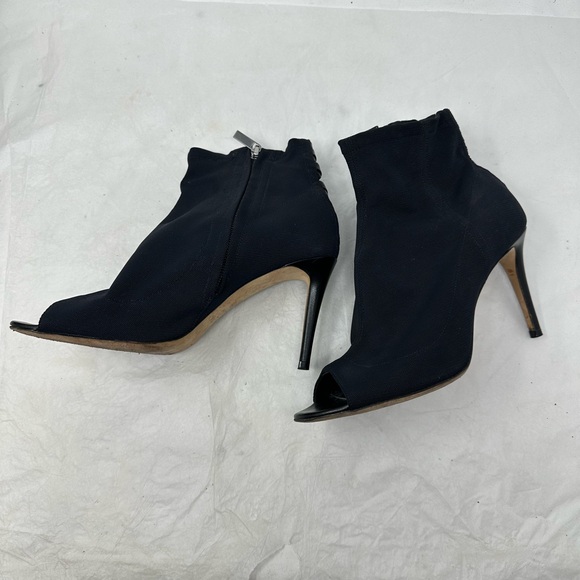 Jimmy Choo Black Mesh Driana Peeps Toes Booties Size 37 - Picture 15 of 15